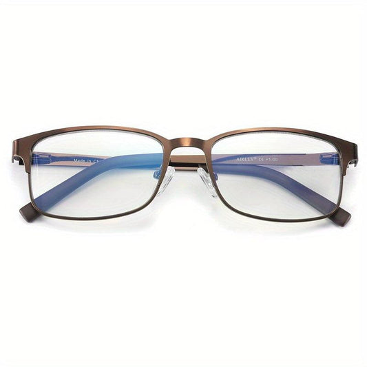 Light Blocking Glasses Rectangular Frame Computer Glasses Spring Hinge