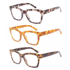 Square Reading Glasses Spring Hinge 1.0-3.5