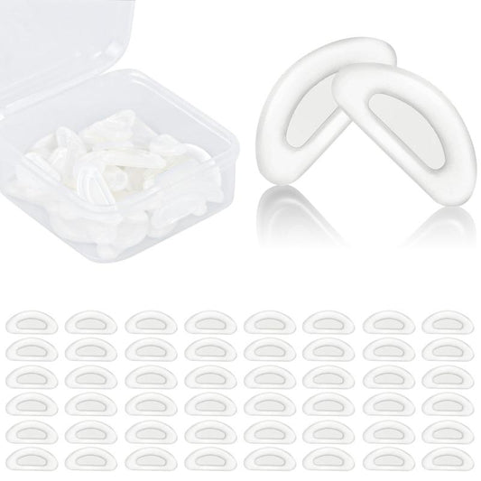 25 Pairs Silicone Eyeglasses Nosepads Soft Adhesive Anti-slip Glasses Pads