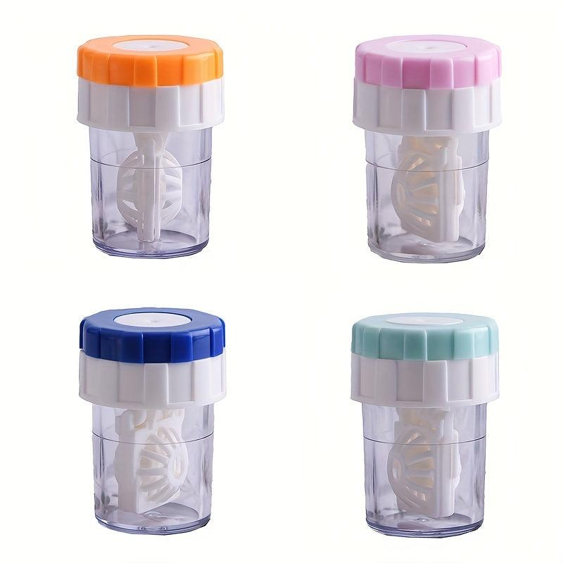 Portable Rotation Lens Cleaning Container for Daily Use