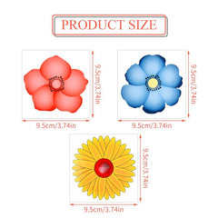 30Pcs Floral Style Fruit Fly Trap Window Sticker No Toxic Fly Paper For Home