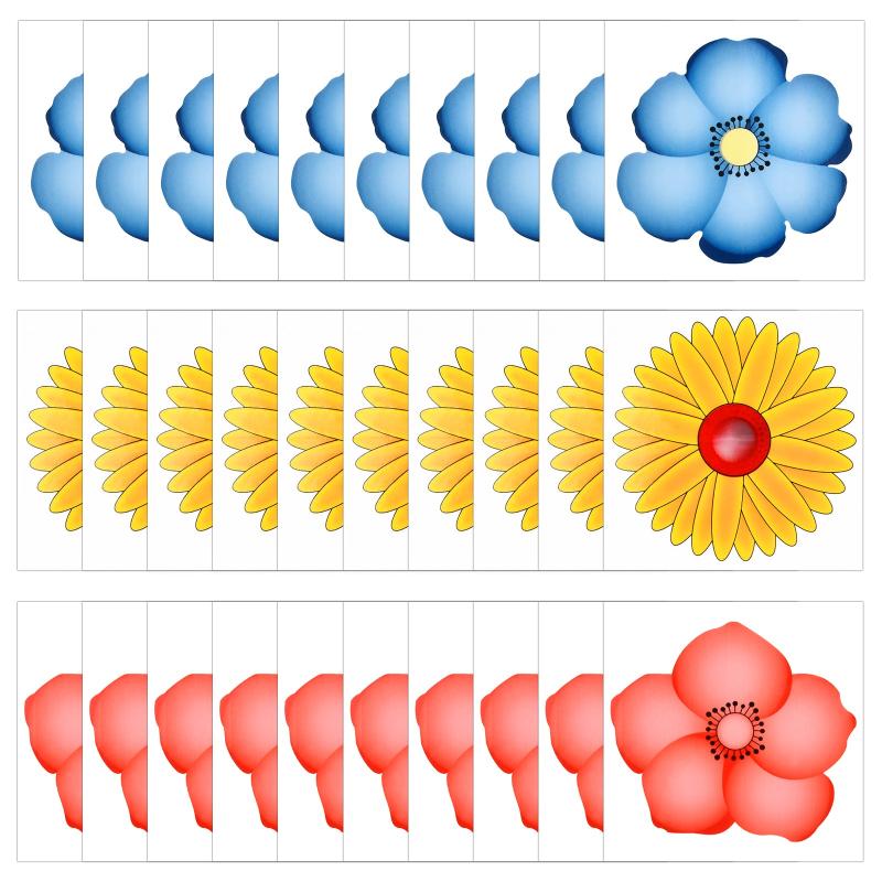 30Pcs Floral Style Fruit Fly Trap Window Sticker No Toxic Fly Paper For Home