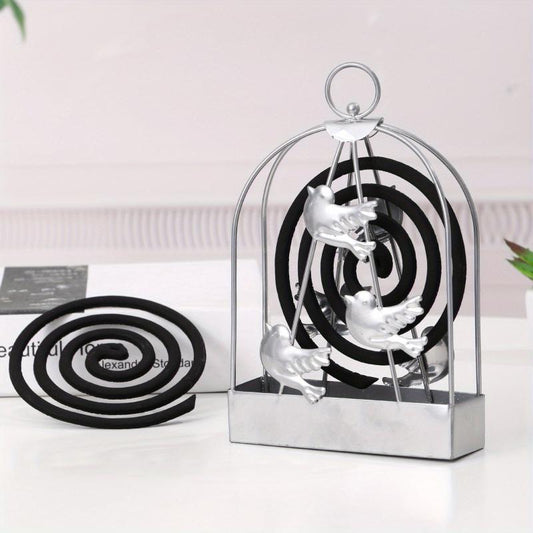 Silvery Heart Leaf Butterfly Bird Mosquito Incense Box