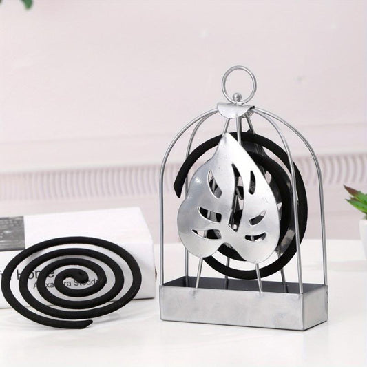 Silvery Heart Leaf Butterfly Bird Mosquito Incense Box