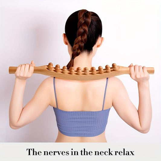 Wooden Massage Rolling Stick For Full Body Muscle Relaxation
