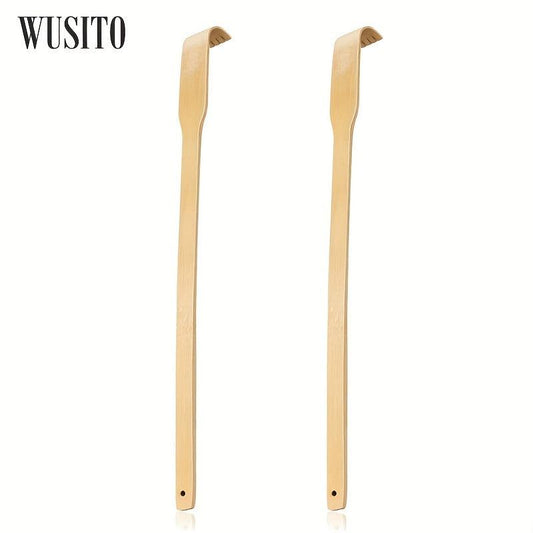 2pcs Long Handle Bamboo Back Scratcher Wooden Back Scratcher Gift