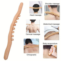 Wooden Massage Tool Relieve Neck & Back Pain Body Shaping Foot & Calf Massager