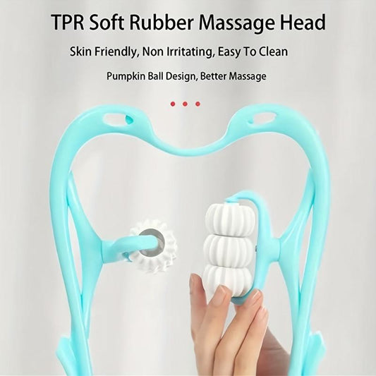 Neck Massager Manual Roller Massager Rotatable Massage Roller Balls