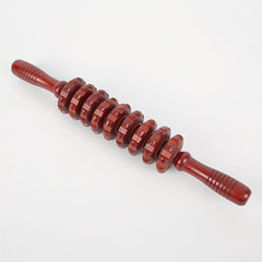Wooden Abdominal Massager with Multiple Massage Wheels