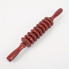 Wooden Abdominal Massager with Multiple Massage Wheels