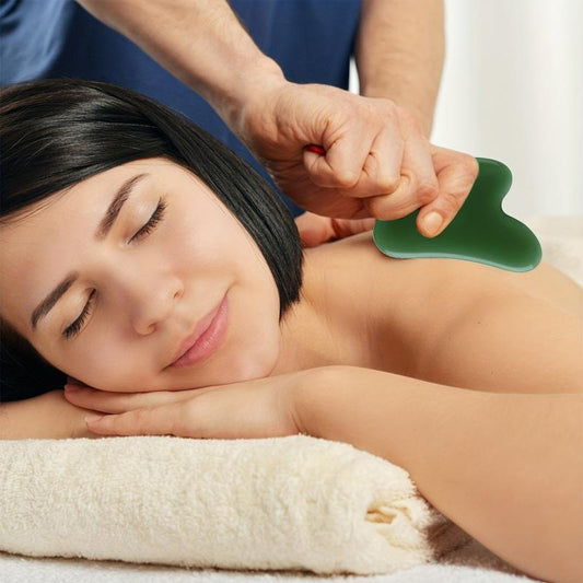Jade Stone Gua Sha Facial Tool for Scraping Massage & Lymphatic Massagers