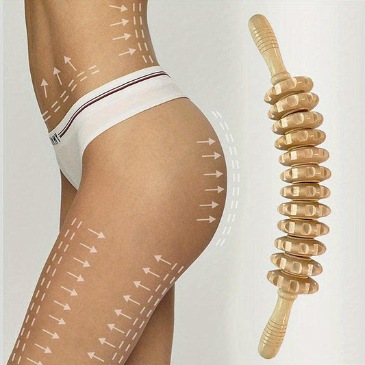 Wooden Curved Handheld Roller Trigger Point Massager