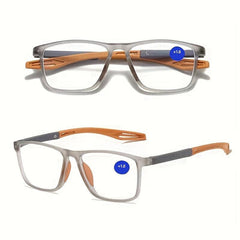 Men's Business Style Reading Glasses Anti Light Presbyopia Glasses