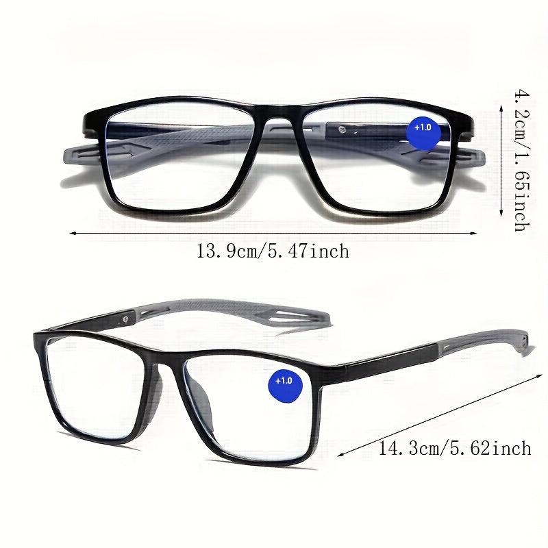 Men's Business Style Reading Glasses Anti Light Presbyopia Glasses