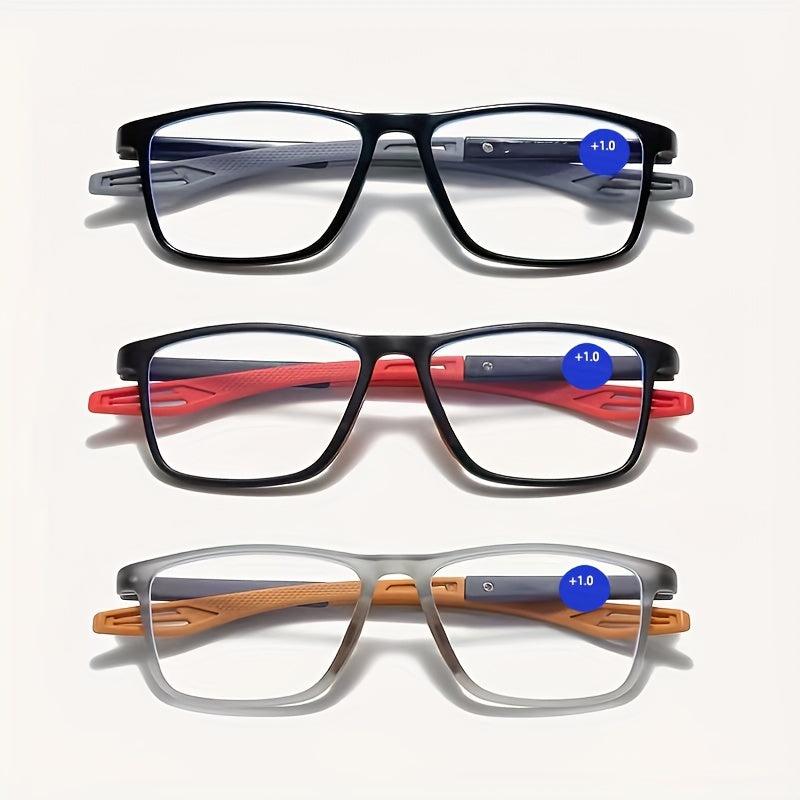 Men's Business Style Reading Glasses Anti Light Presbyopia Glasses