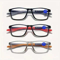 Men's Business Style Reading Glasses Anti Light Presbyopia Glasses
