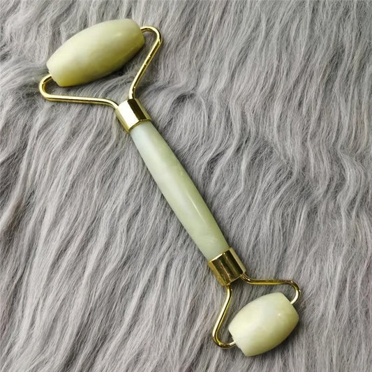 3pcs Natural Jade Face Roller Scraping Set Facial And Neck Massage