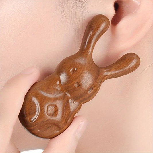 Modern Solid Wood Rabbit Nose Comb Massage Tool