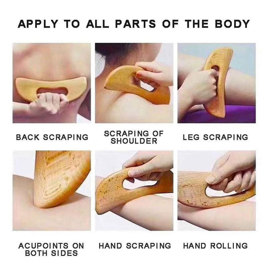 Wooden Gua Sha Tool Leg Arm Grab Massage Sandalwood Gua Sha Board