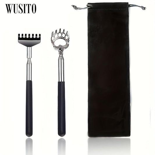 2 Pack Extendable Bear Claw Back Scratcher With Gift Bag - Stocking Stuffers