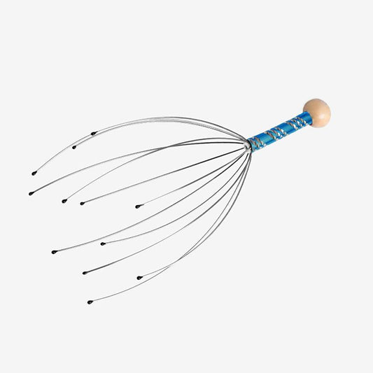 Silver Octopus Head Massager for Scalp and Back Scratching