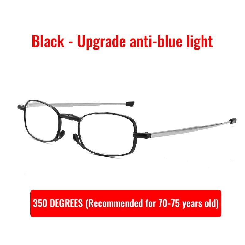 Metal Folding Anti Reading Glasses Portable Magnifier Eyewear