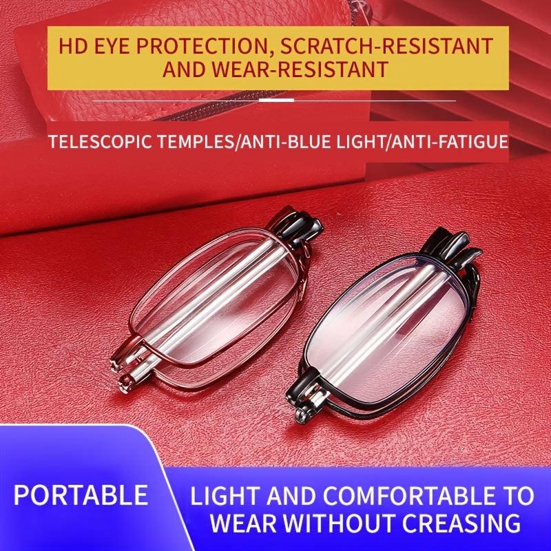 Metal Folding Anti Reading Glasses Portable Magnifier Eyewear
