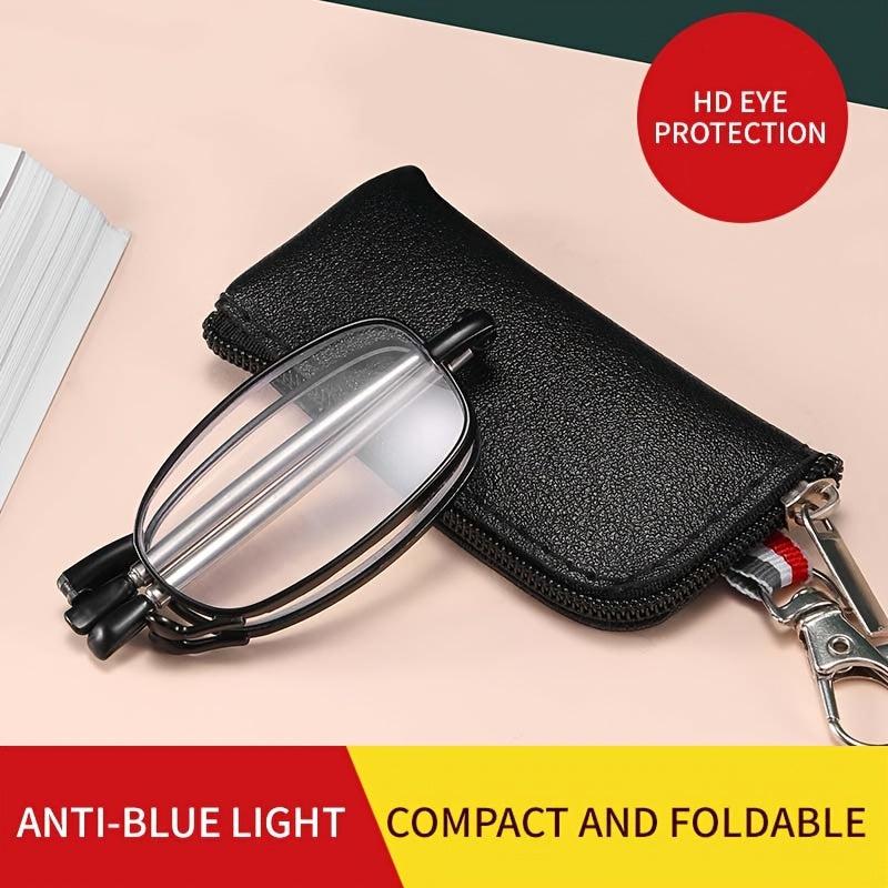 Metal Folding Anti Reading Glasses Portable Magnifier Eyewear