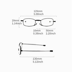 Metal Folding Anti Reading Glasses Portable Magnifier Eyewear