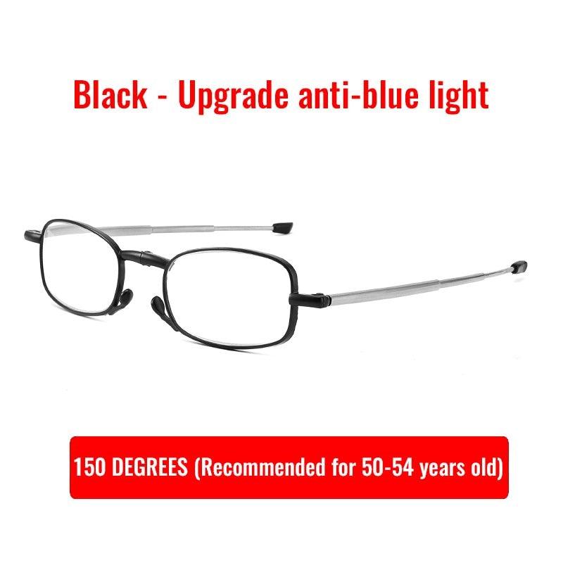 Metal Folding Anti Reading Glasses Portable Magnifier Eyewear