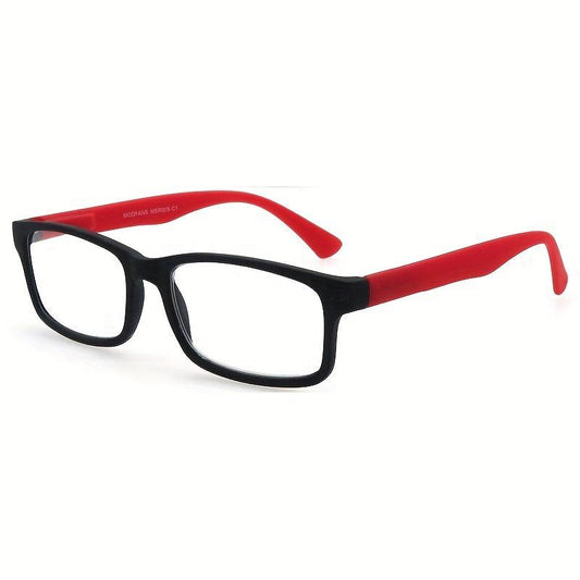 Women Men Reading Glasses Classic Square Rubber Frame Lightweight Readers