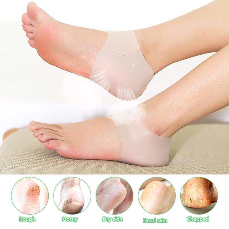 Silicone Heel Pads Gel Heel Protection Plantar Fasciitis Inserts Cups