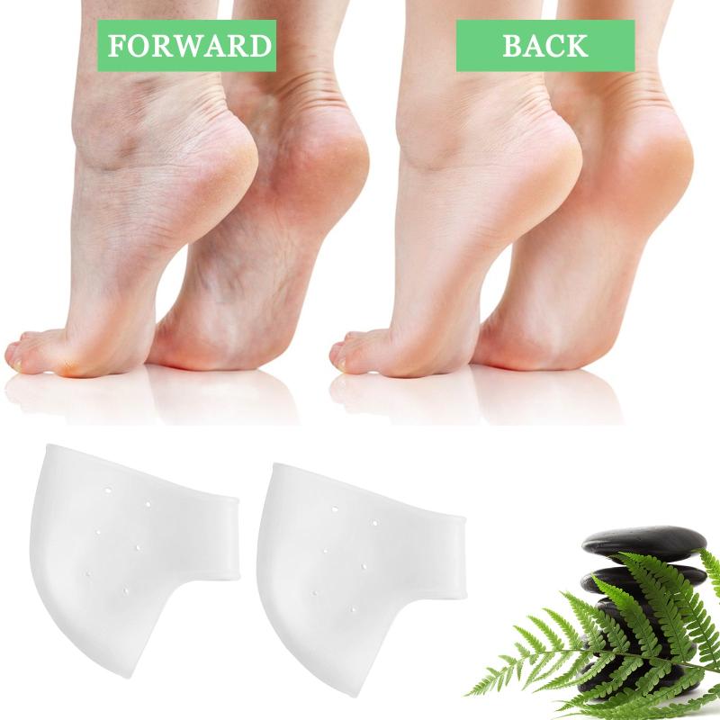 Silicone Heel Pads Gel Heel Protection Plantar Fasciitis Inserts Cups