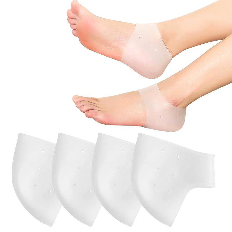 Silicone Heel Pads Gel Heel Protection Plantar Fasciitis Inserts Cups