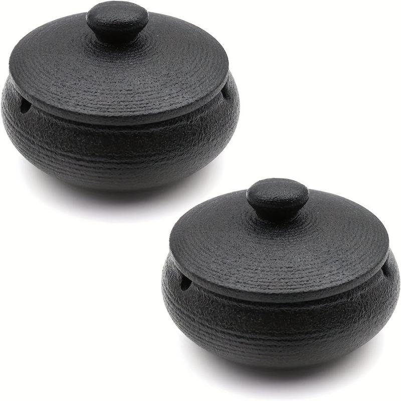 2pcs Ceramic Ashtray With Lids Ash Holders For Smokers