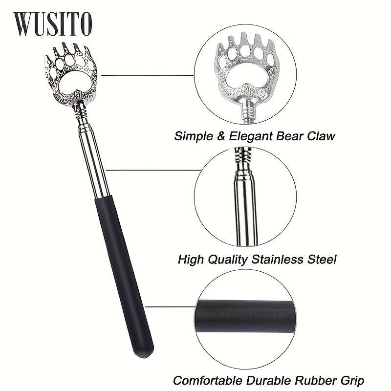 2 Pack Bear Claw Back Scratcher with Gift Bag, Extendable Portable Scratcher
