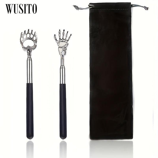2 Pack Bear Claw Back Scratcher with Gift Bag, Extendable Portable Scratcher