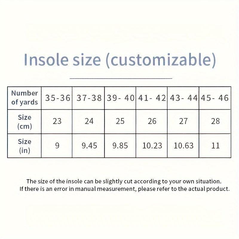 4 Pairs Antibacterial Insoles - Shock Absorbing 5D Memory
