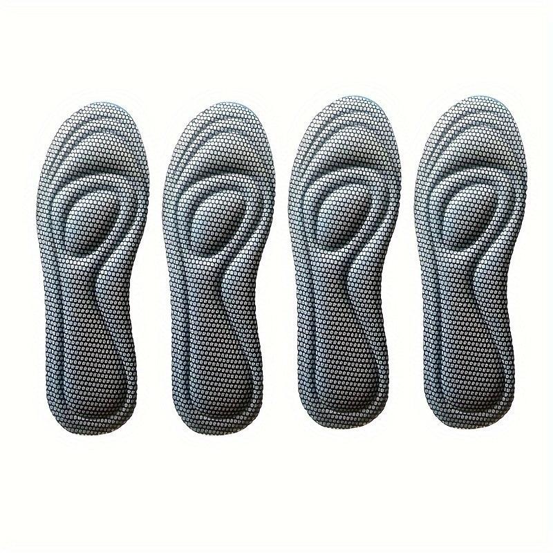 4 Pairs Antibacterial Insoles - Shock Absorbing 5D Memory