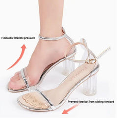 Leather Forefoot Pads Non Slip Inserts for Women's Shoes