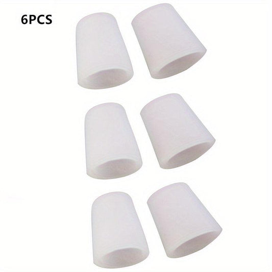 6pcs Silicone Gel Toe Tube Corns Blisters Corrector Protector