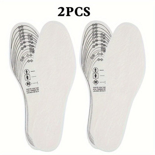 2pcs Double Pack Felt Insoles Warm Winter Sweat absorbent Breathable Soft
