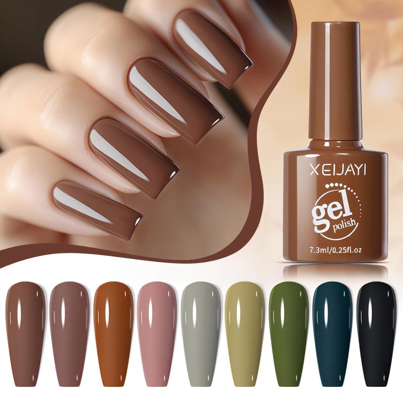 Autumn & Winter Gel Nail Polish Collection 9 Shades UV LED Soak Off Alcohol Glos