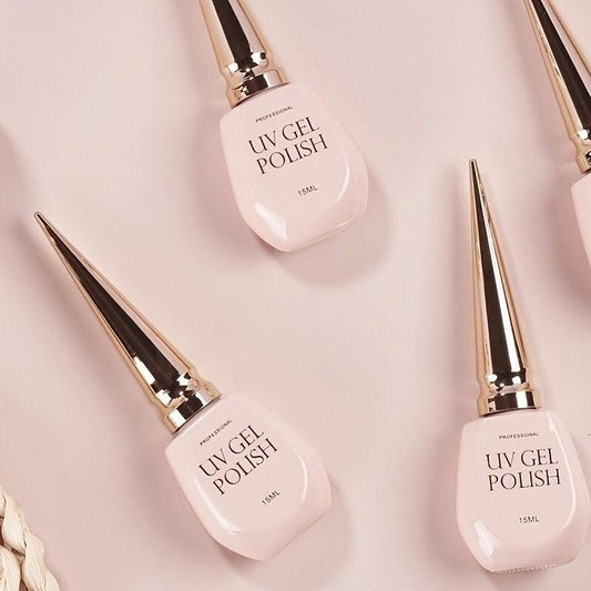 6pcs Nude & Pink Gel Nail Polish Set Alcohol Fragrance for Fall Winter