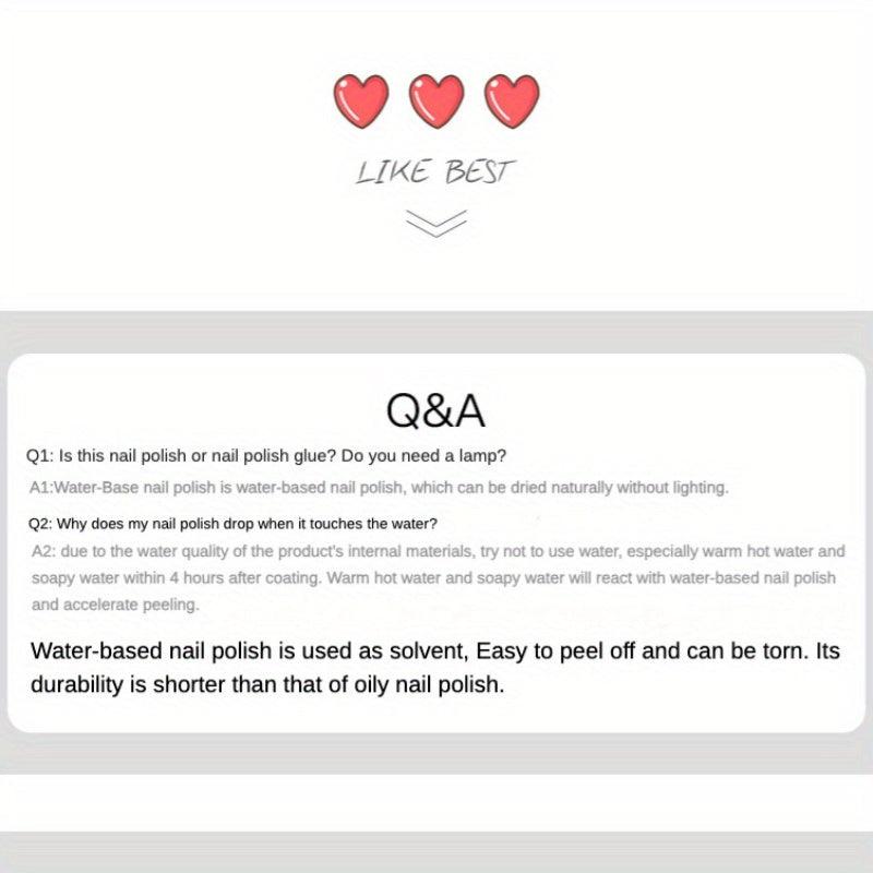 Hypoallergenic Pale Pink Peel Off Nail Polish 10ml