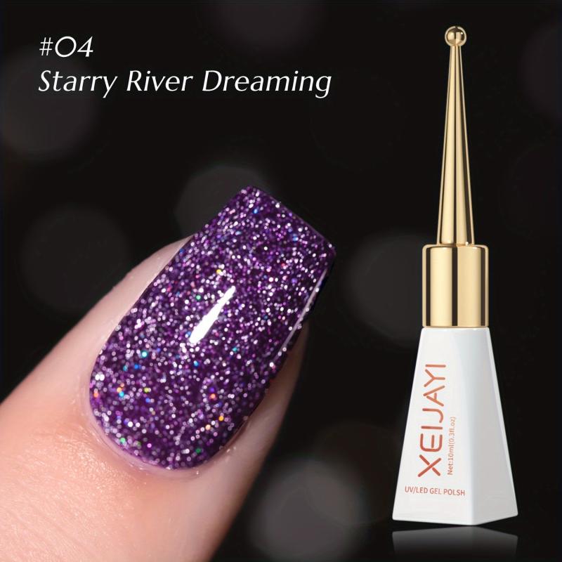 Holographic Gel Nail Polish Diamond Shine UV LED Alcohol - Halloween