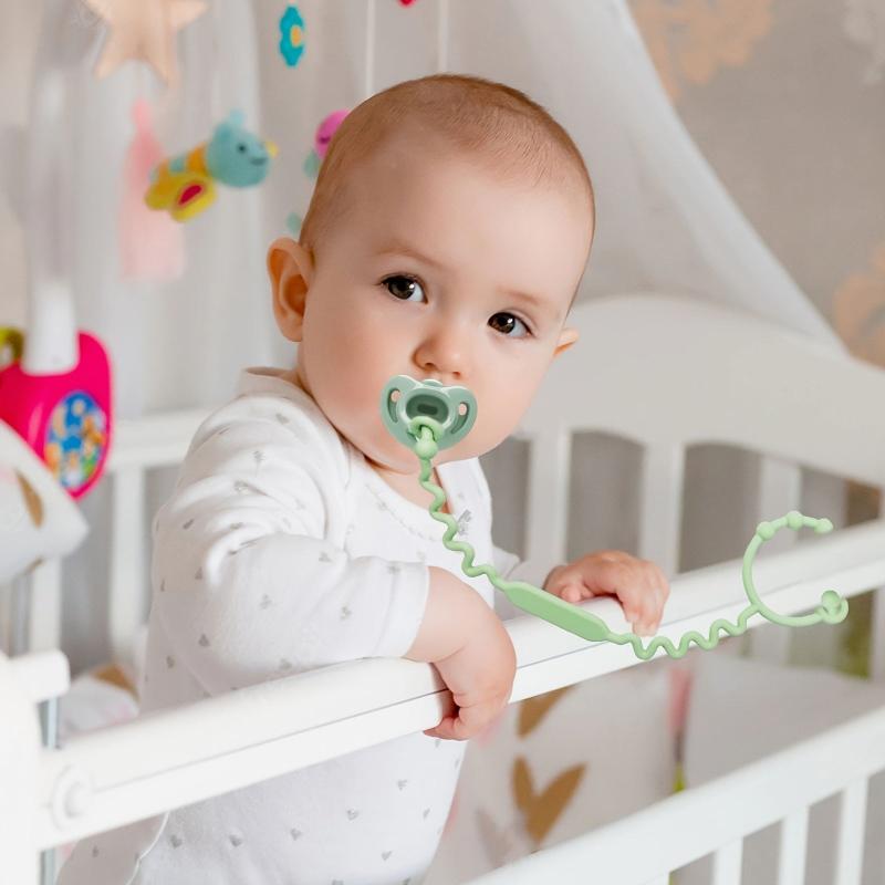 Adjustable Baby Teether Toy Harness 3 5pcs Silicone Pacifier Clips