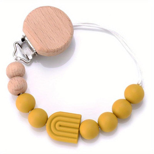 Baby Beech Pacifier Clip Anti-drop Silicone Teething Chain Toy
