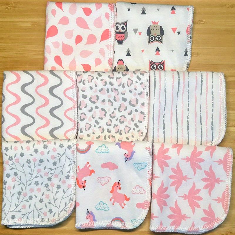 8Pack Multipurpose 2 layer Handkerchief Face Towel Washcloths