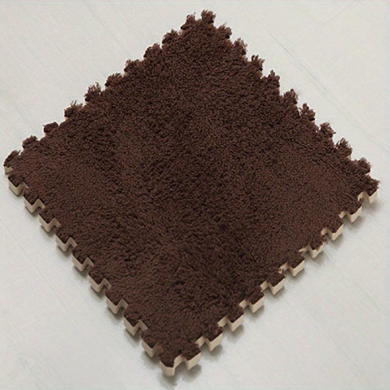 Velvet Puzzle Floor Mat for Crawling Games and Bedrooms
